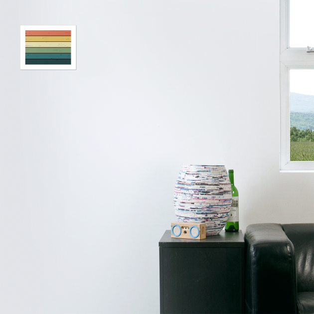 Retro Woodgrain Rainbow Pattern by cottoncanvas